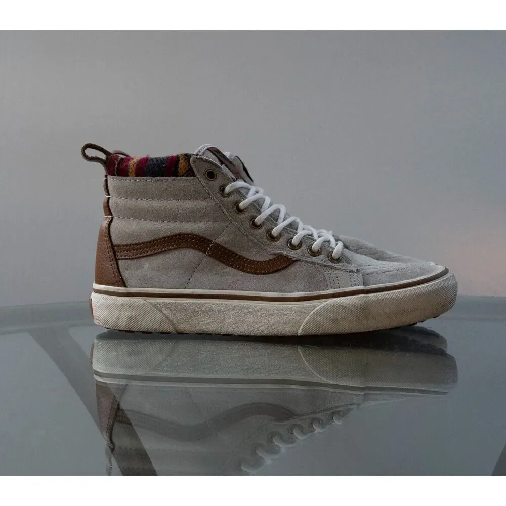 VANS SK8-Hi MTE Scotchgard Gray Tan Suede Hi‎ Top Mens 6.5 / Women 8